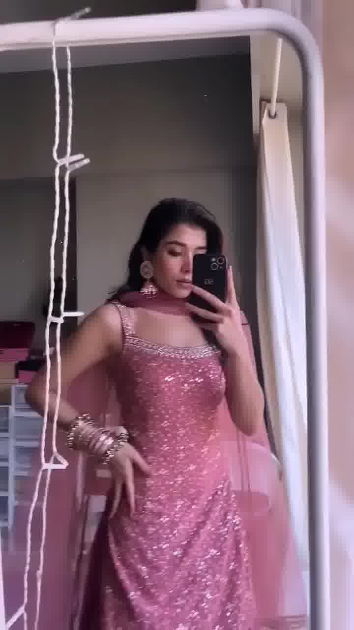 Rose Blush Mirror Magic Sharara Set