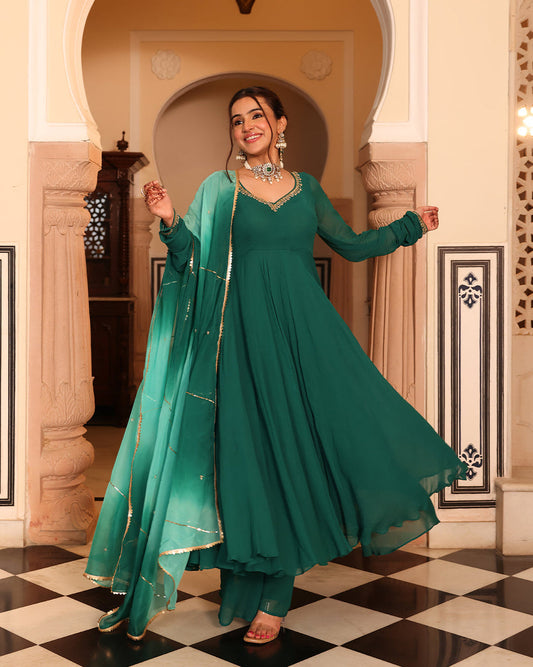 Turquoise Green Suit Set