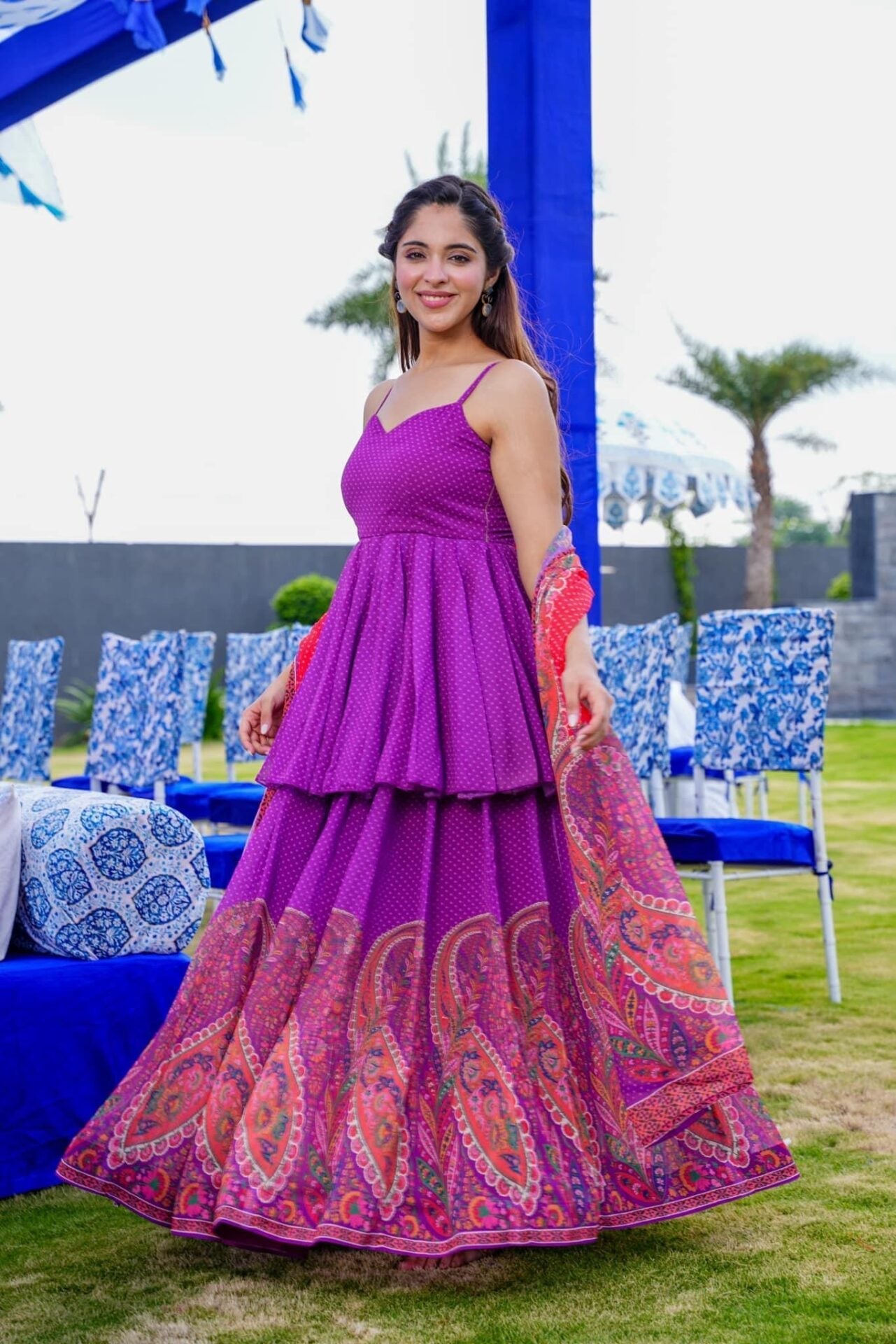 Purple Haze georgette Sharara set