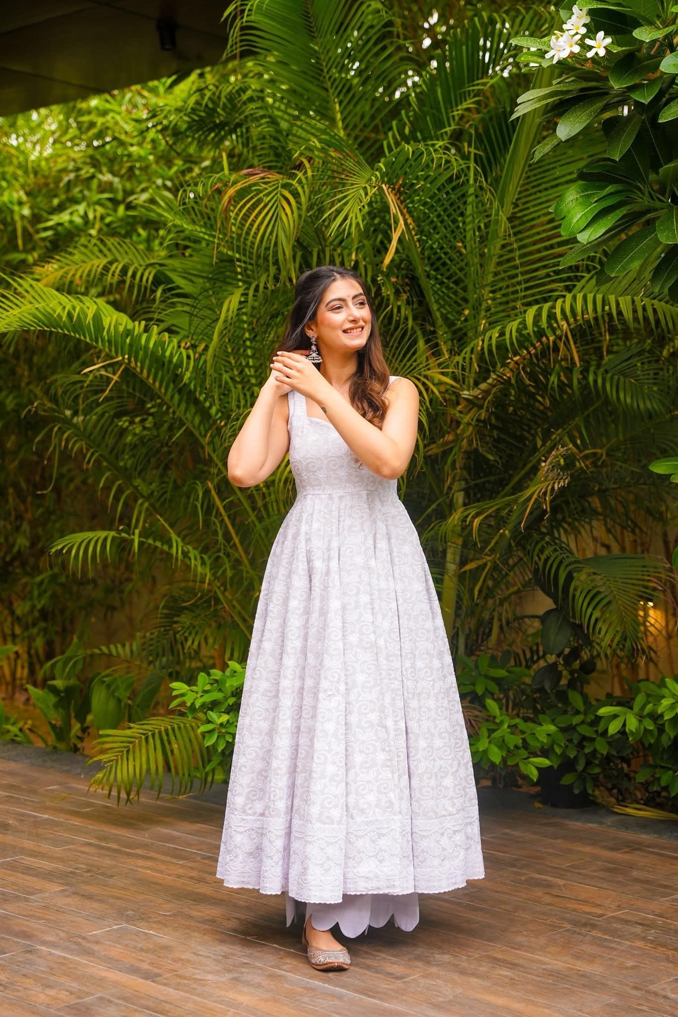 Aira White Kurta Palazzo Set