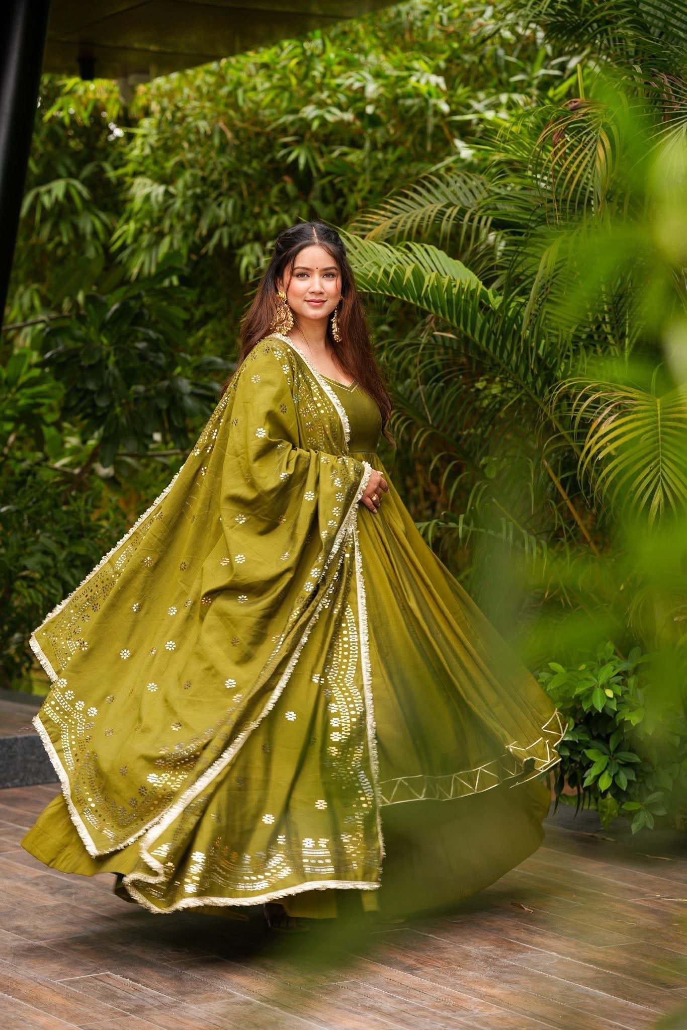 Zelora Green Suit Set