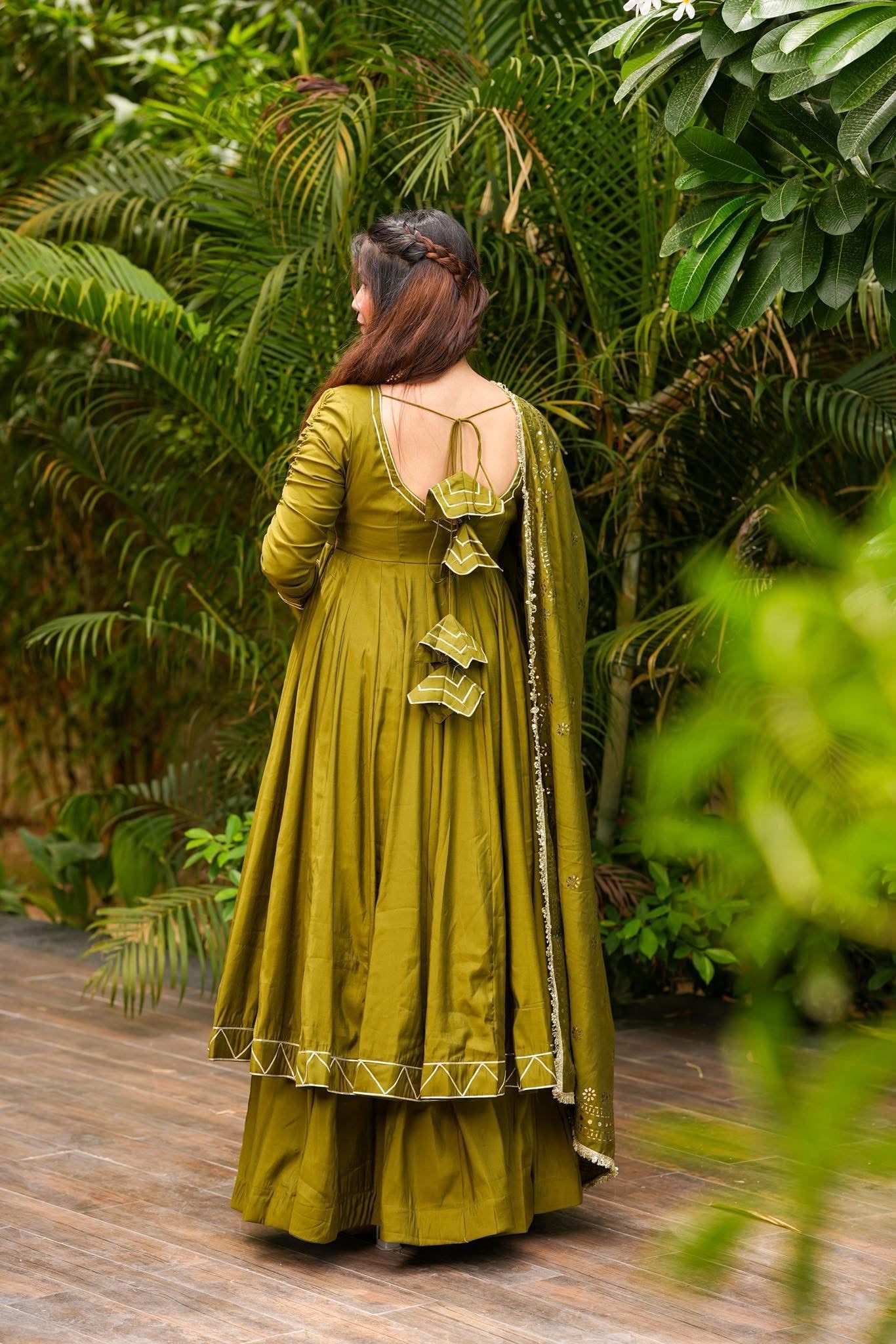 Zelora Green Suit Set