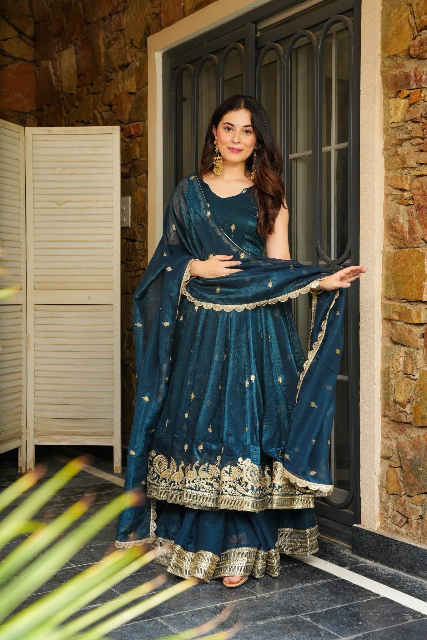 Zarkaar Organza Shimmer Suit Set