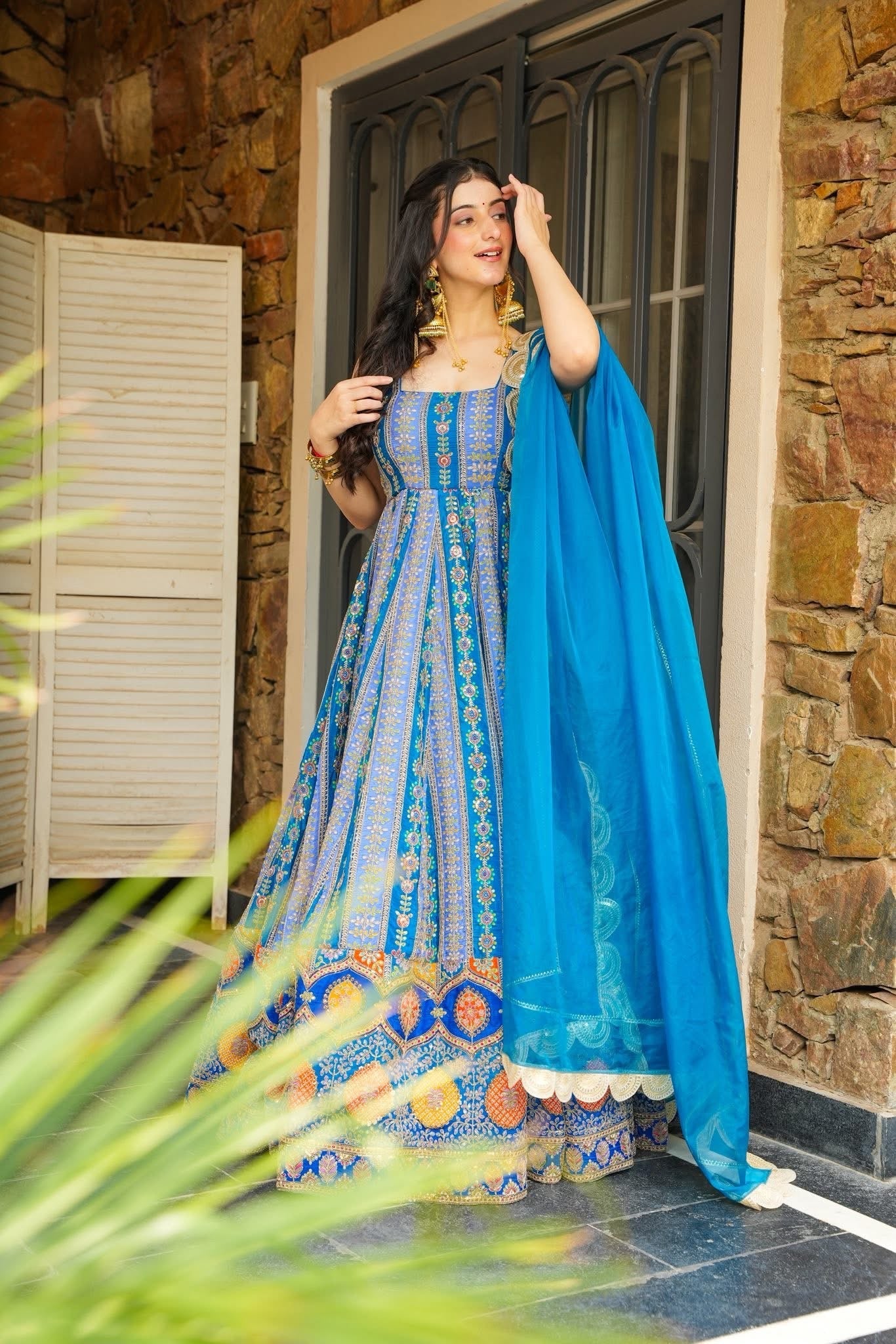 Azure Aabroo Maxi Set