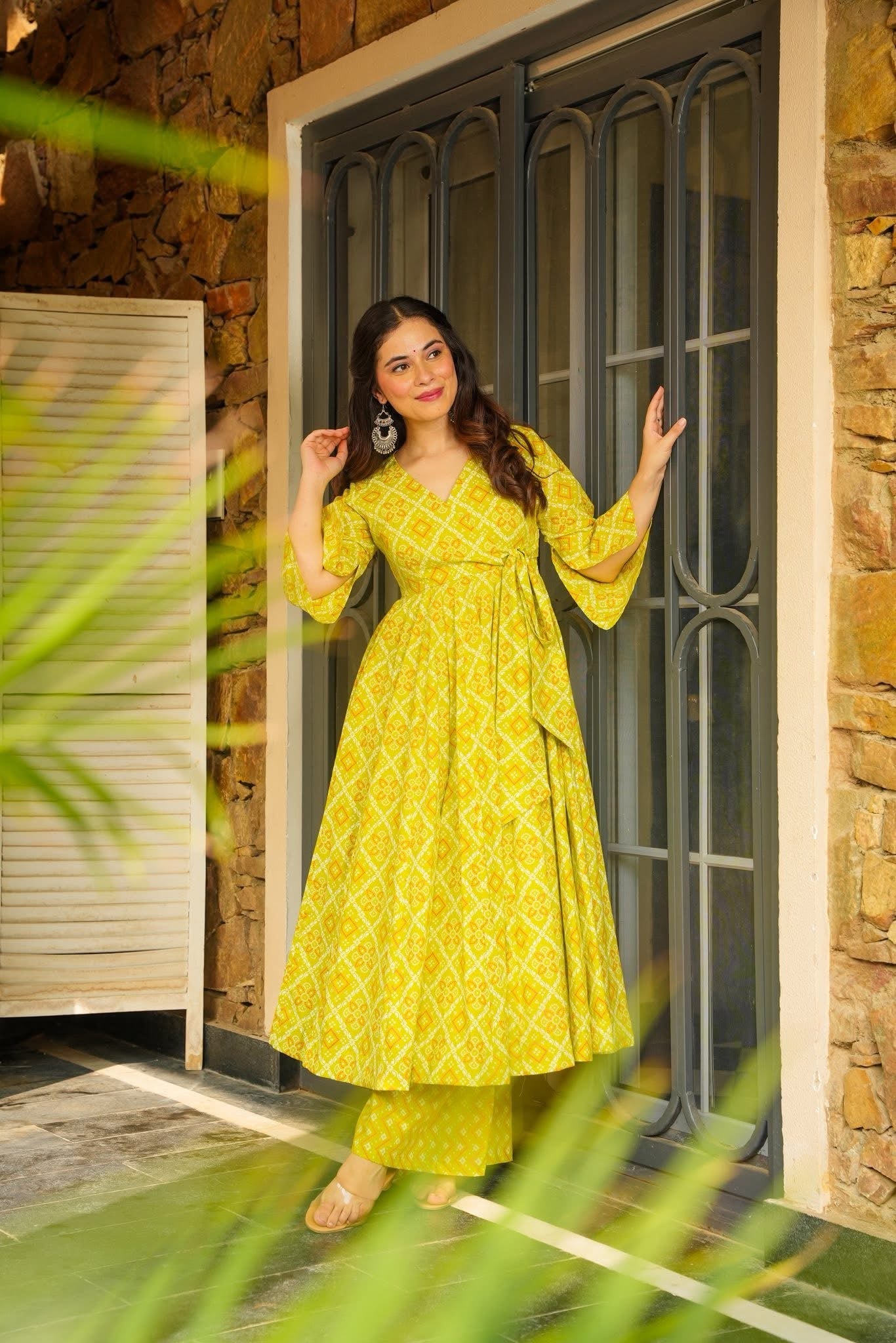 Aangan Prsim Kurta Palazzo Set