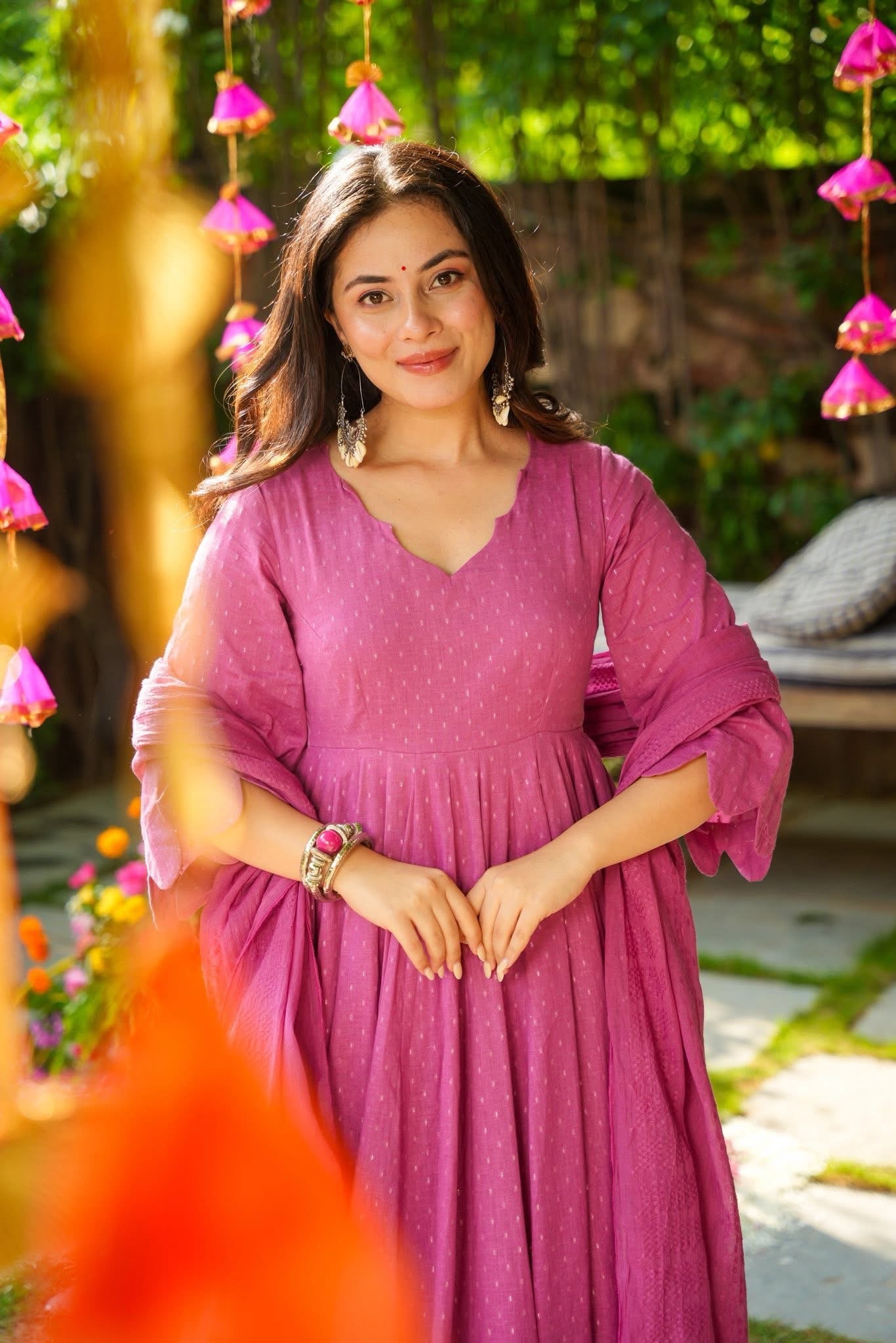 Reeva Blushed Suit Set