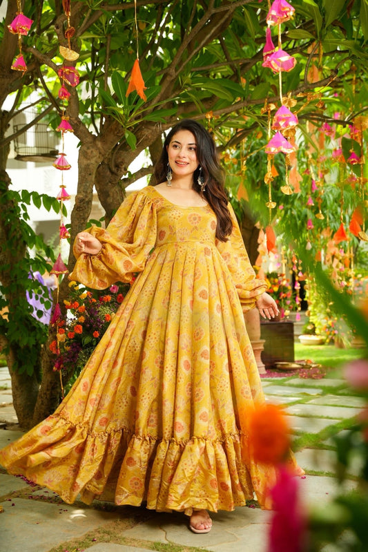 Zaafran Zest Organza Dress