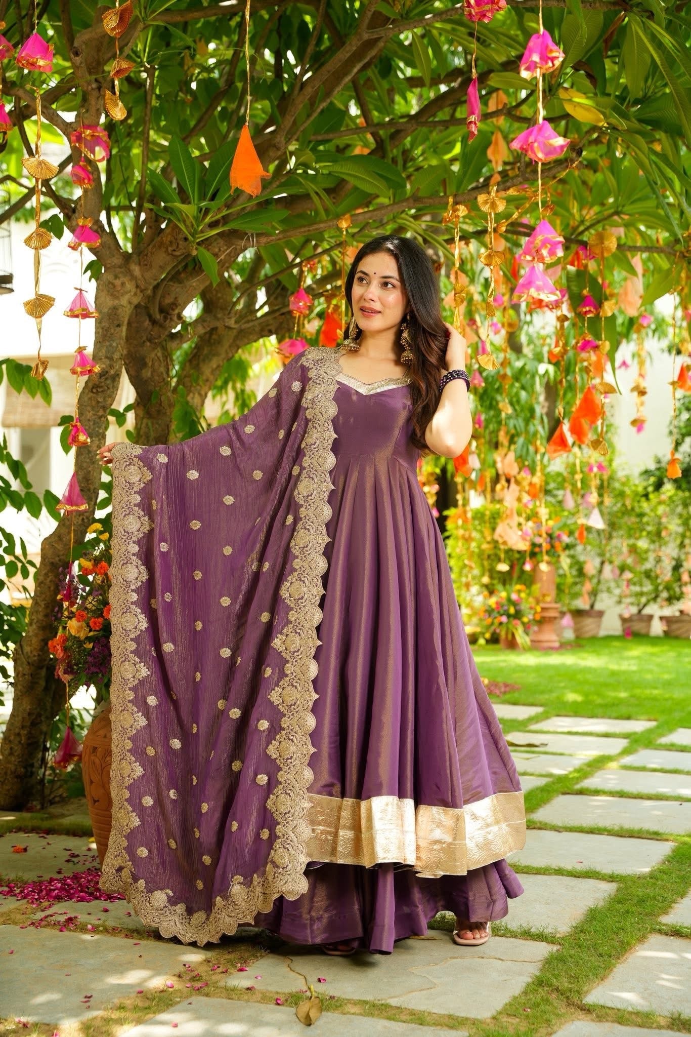 Zinnia Purple Cosmos Suit Set