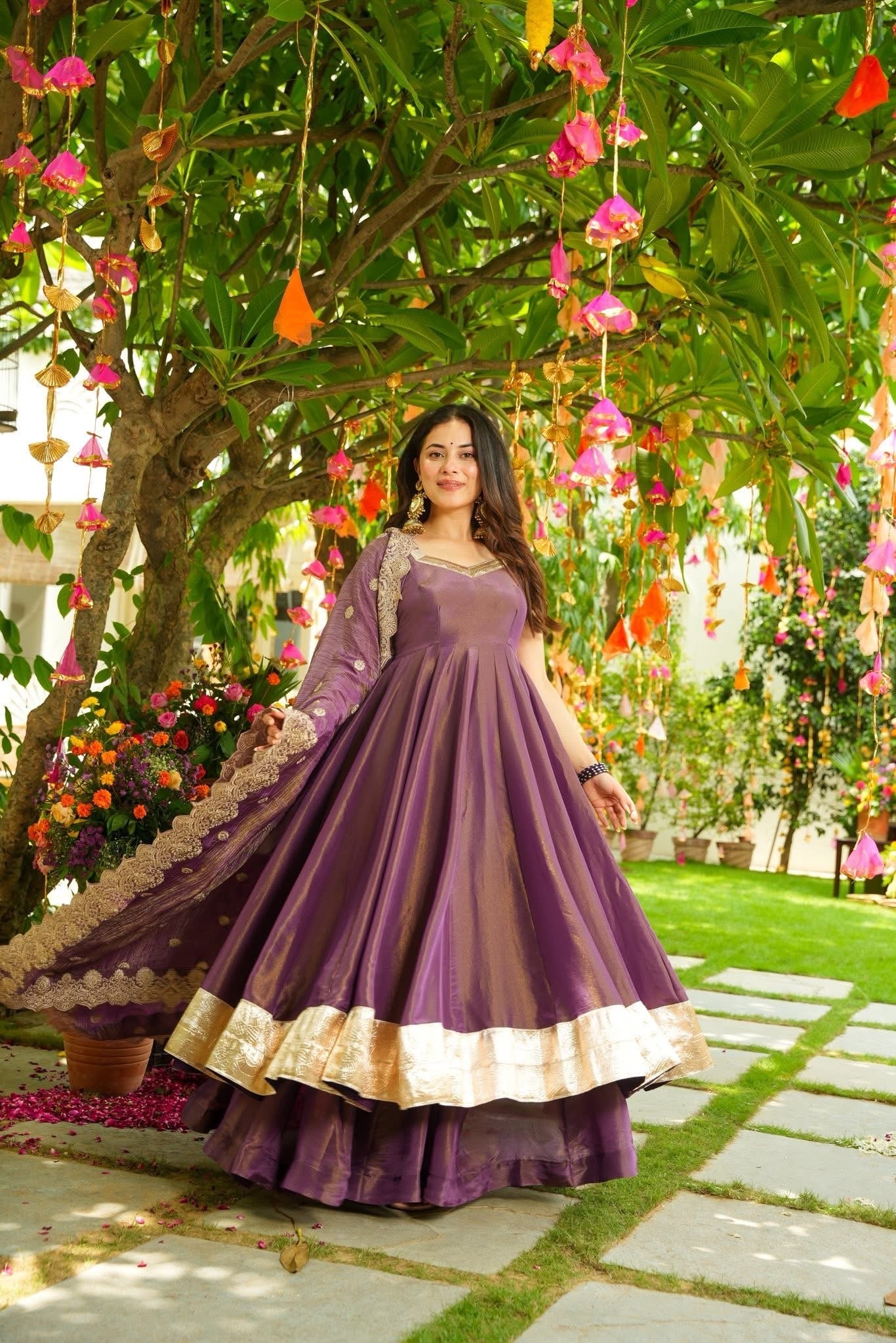 Zinnia Purple Cosmos Suit Set