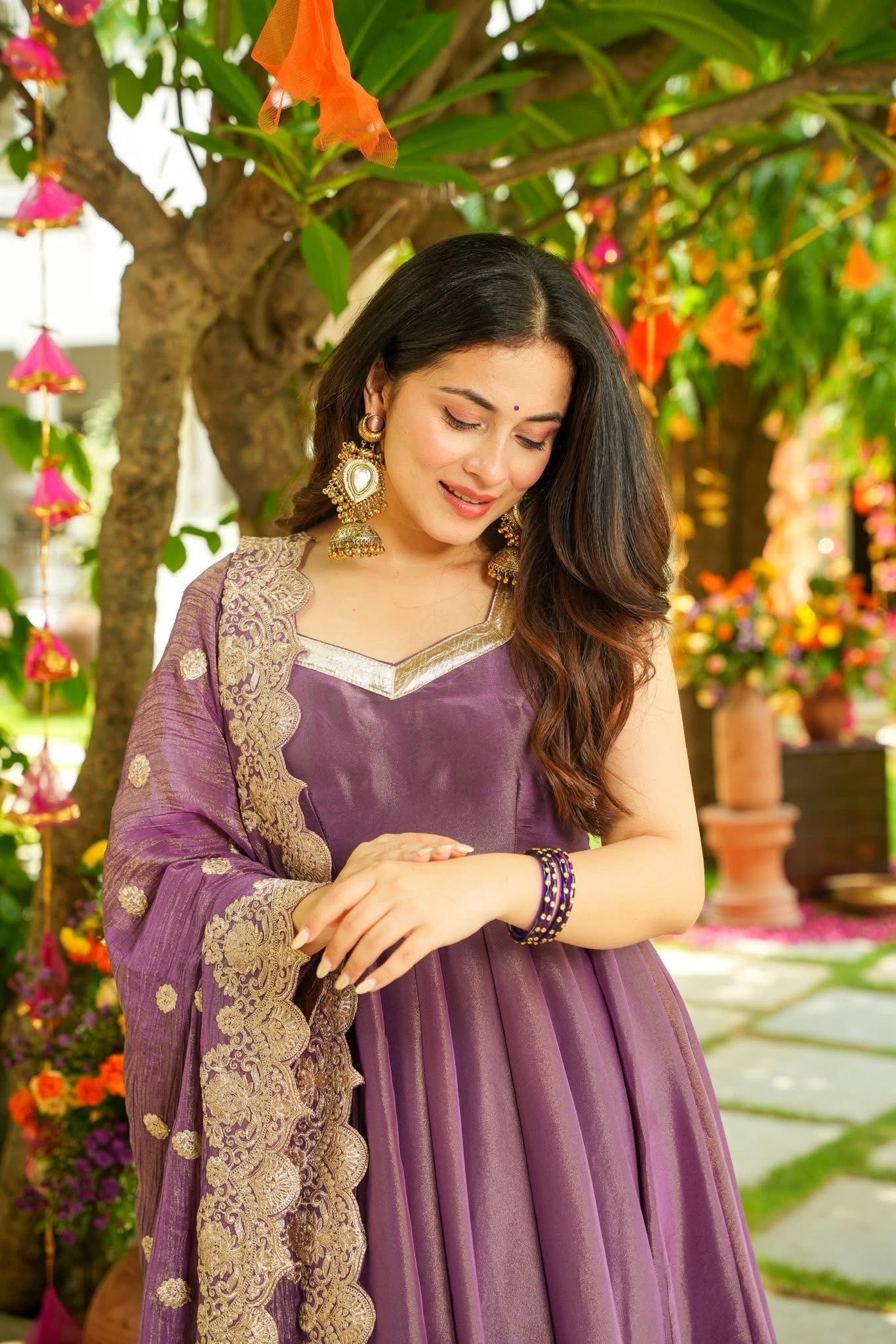 Zinnia Purple Cosmos Suit Set