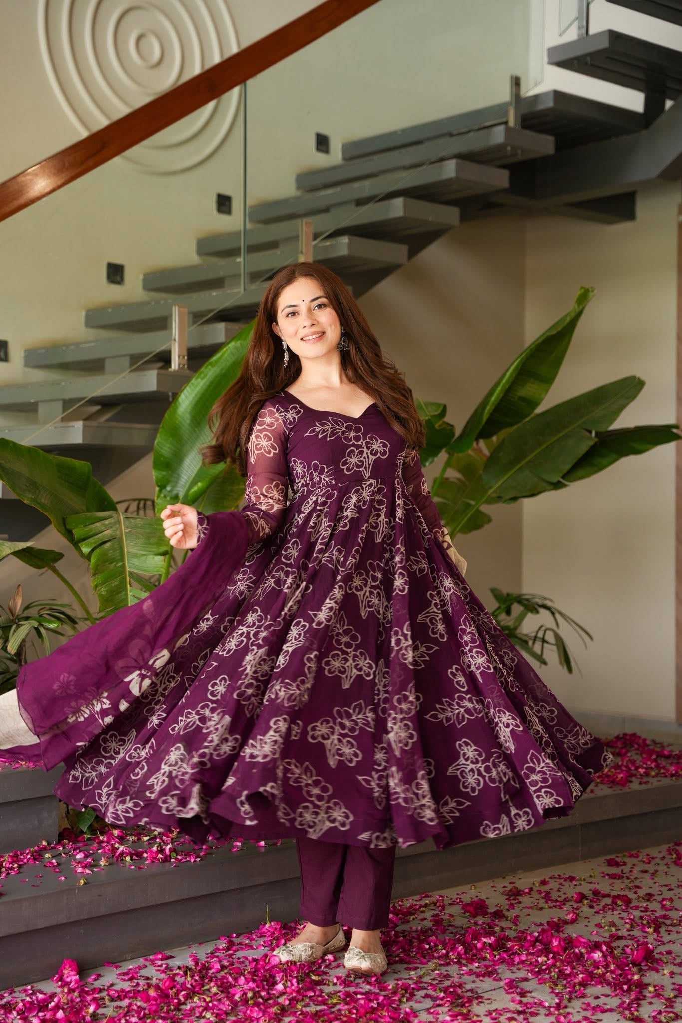 Aristea Floral Organza Suit Set