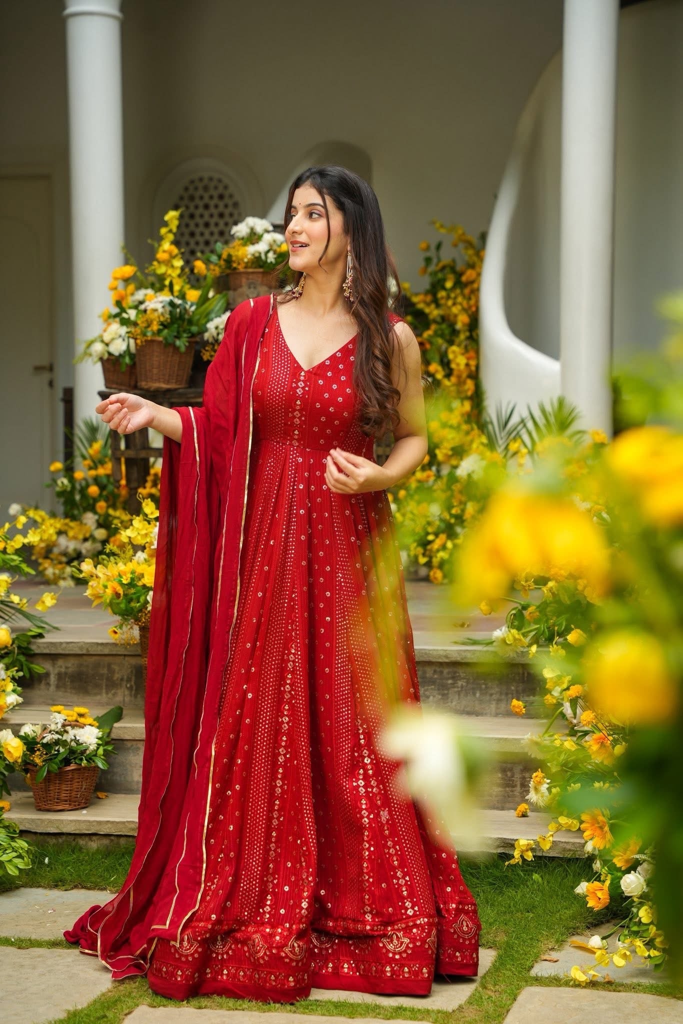 Bhargavi Georgette Festive Wear Maxi Set