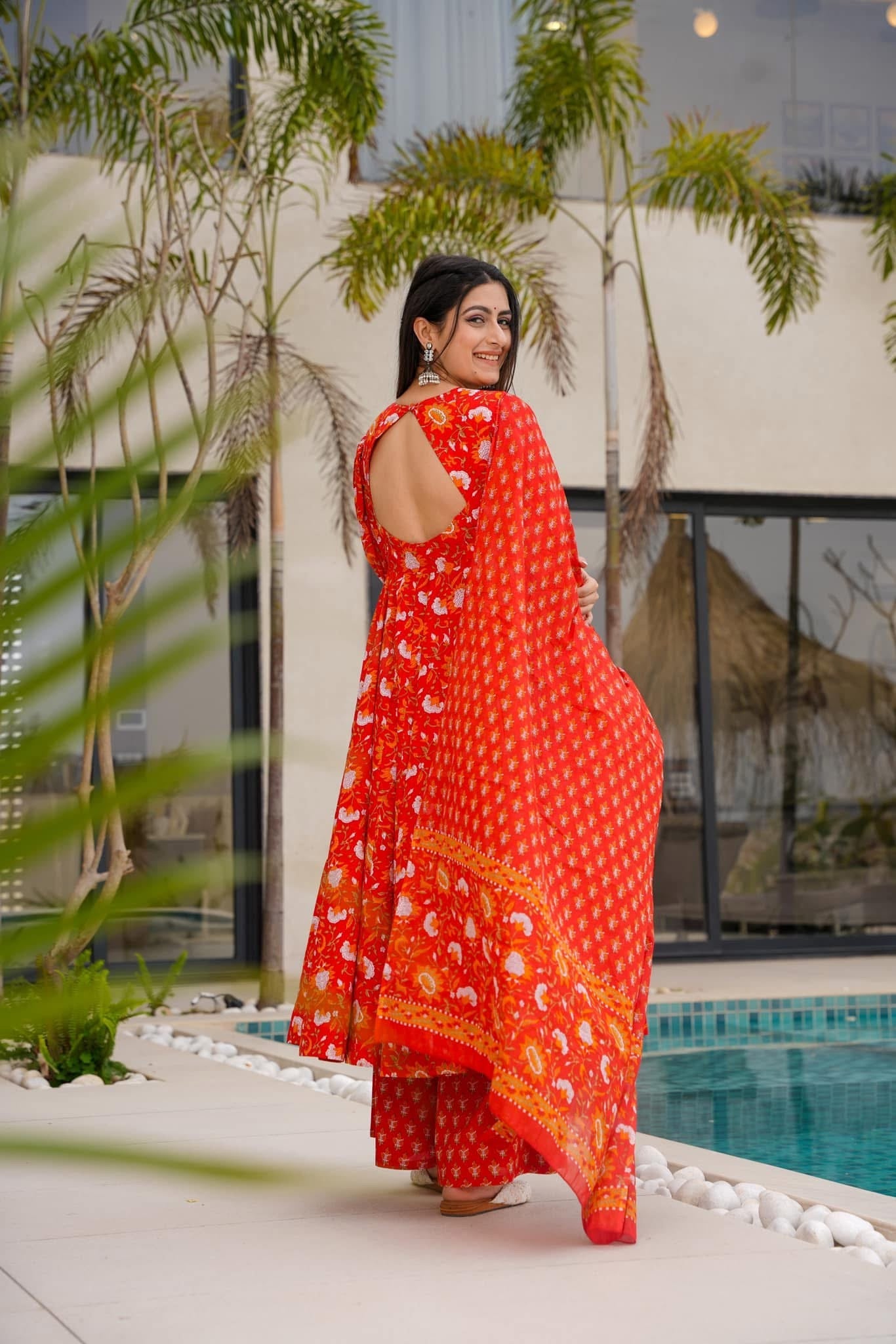 Autumn Radiance Orange Suit Set