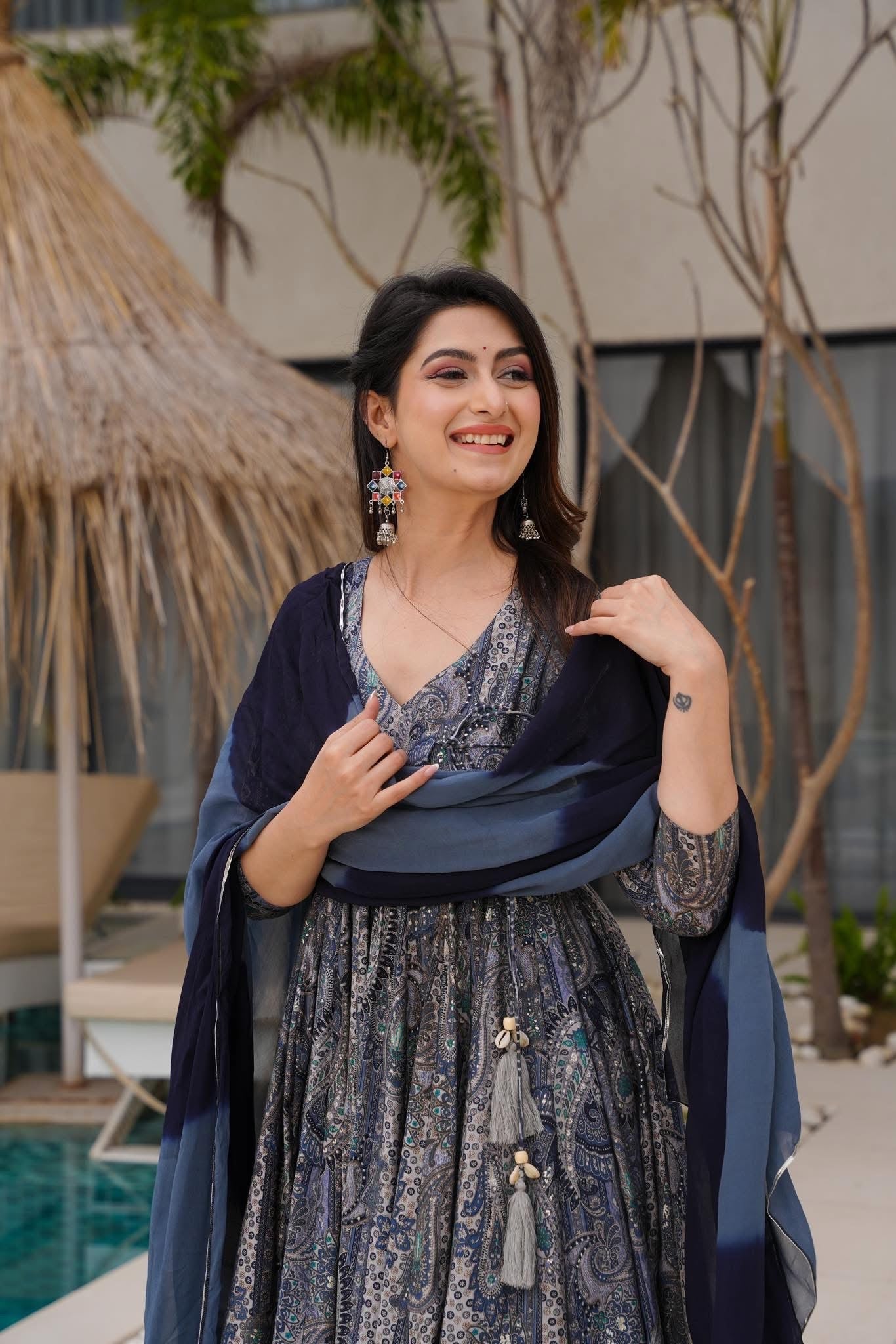 Mystic Waves Muslin Suit Set