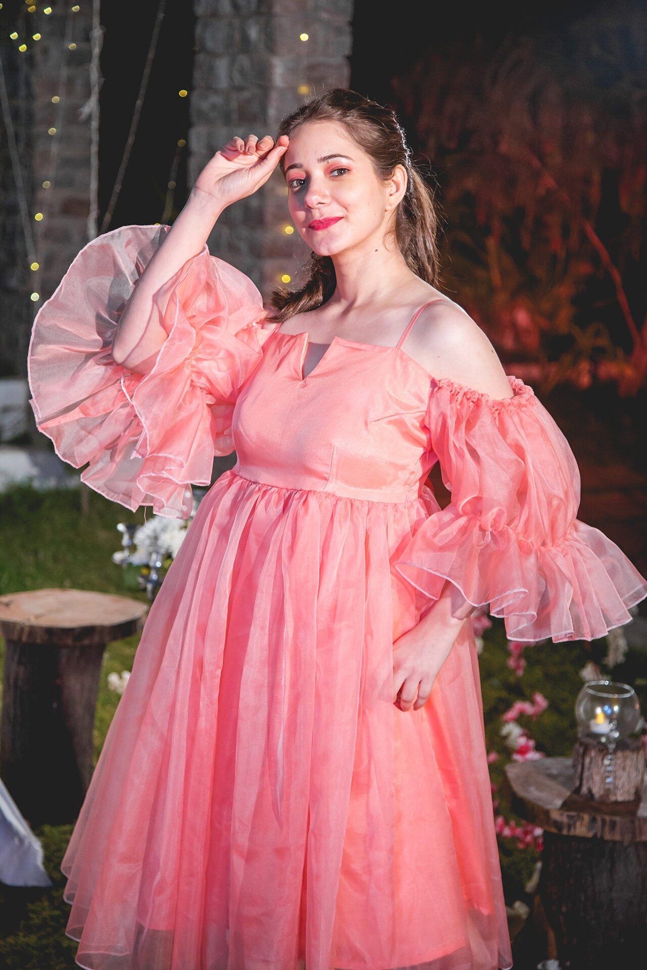 prisha organza dress