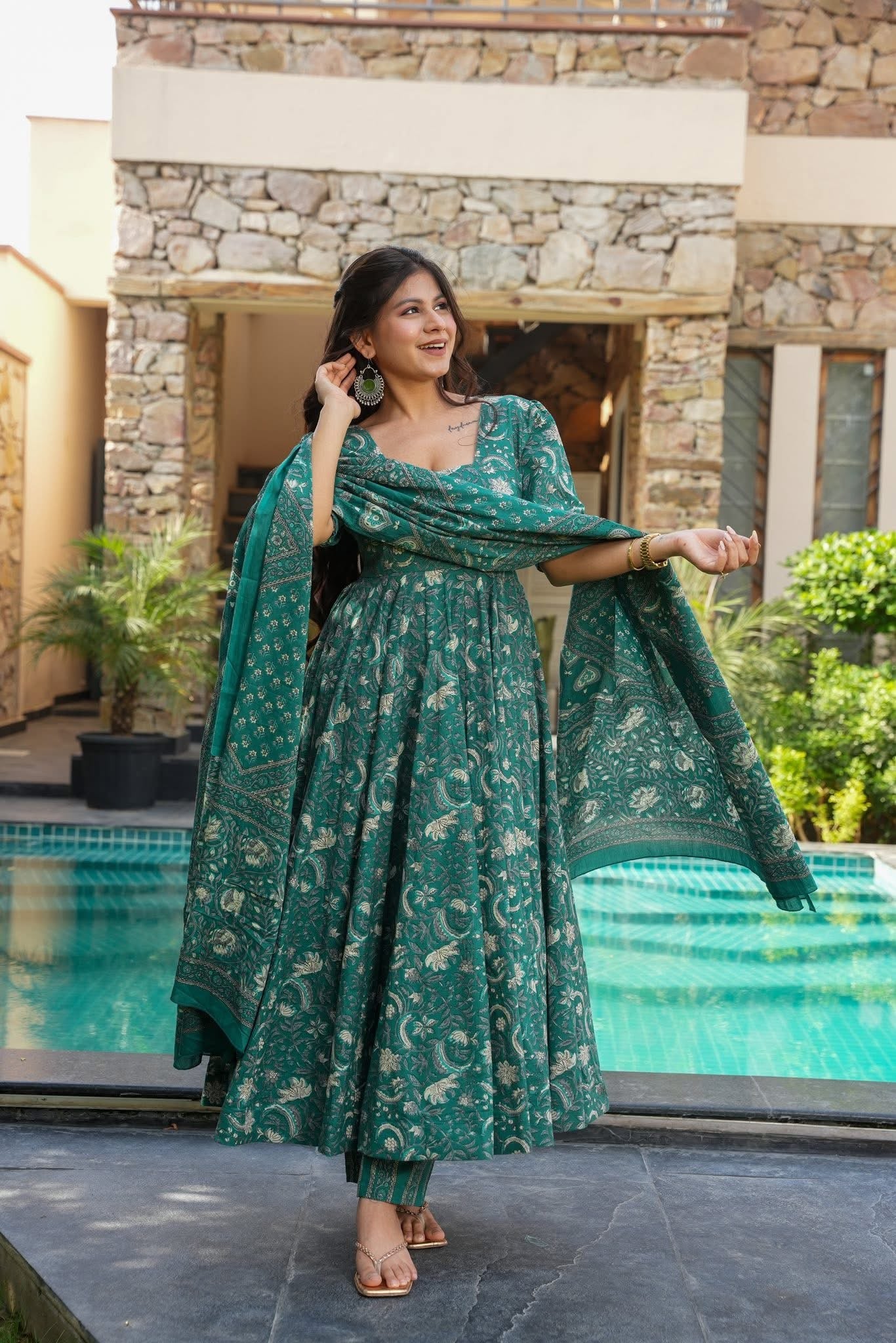 Basil Bloom Cotton Suit Set