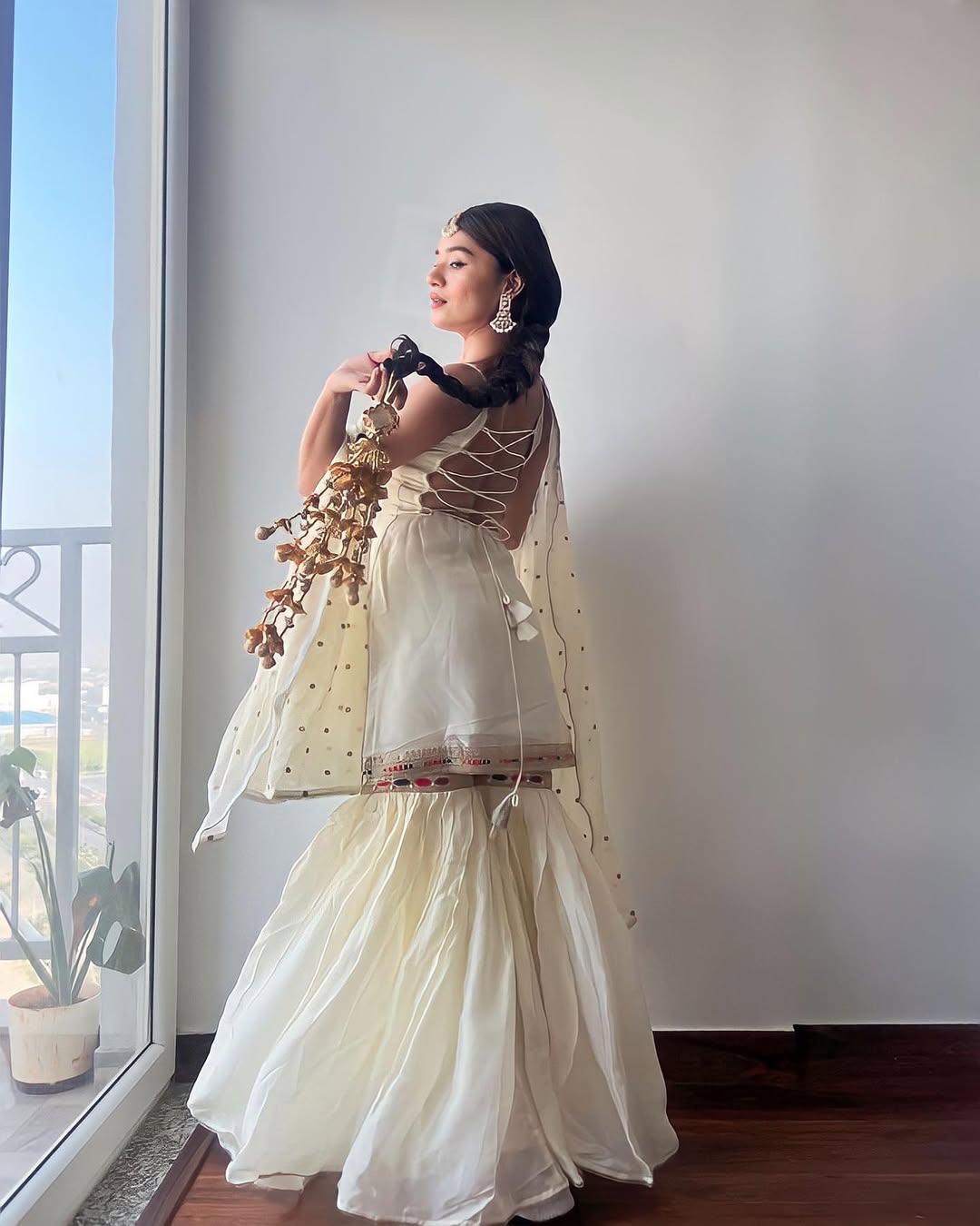 Royal Embroidery Sharara Suit Set with Dupatta