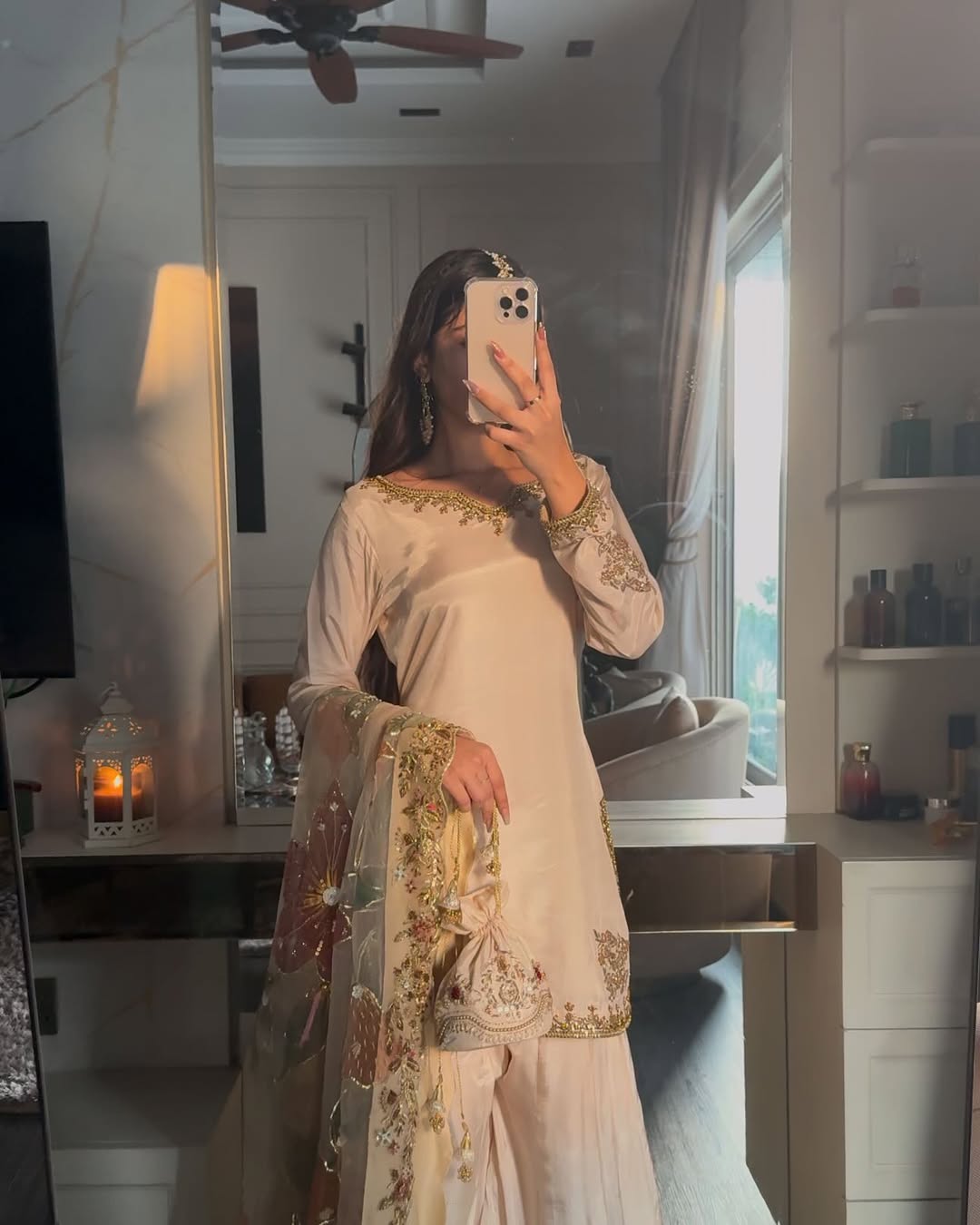 Aqua Dream Elegance Sharara Set