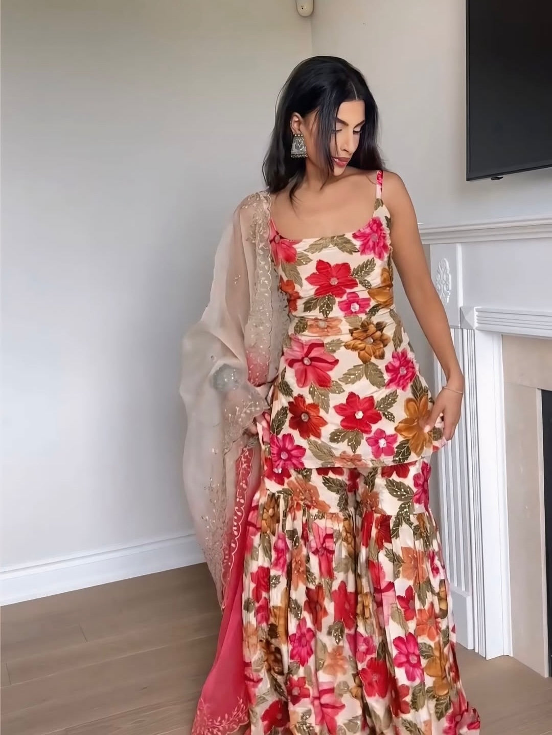 Zariya Luxe Sharara Suit Set