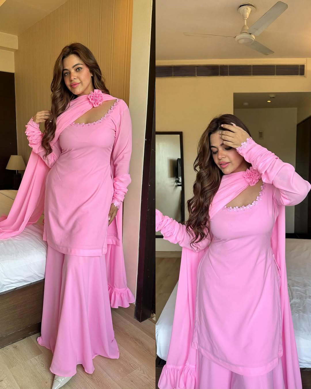 Pink Satin Style Set