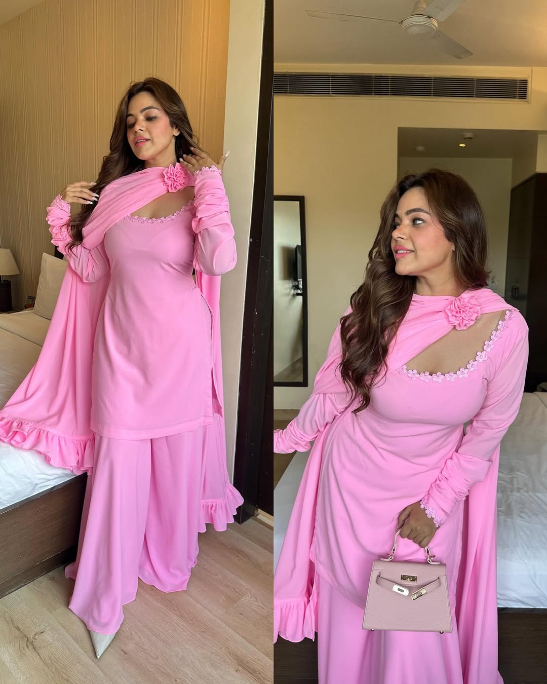 Pink Satin Style Set