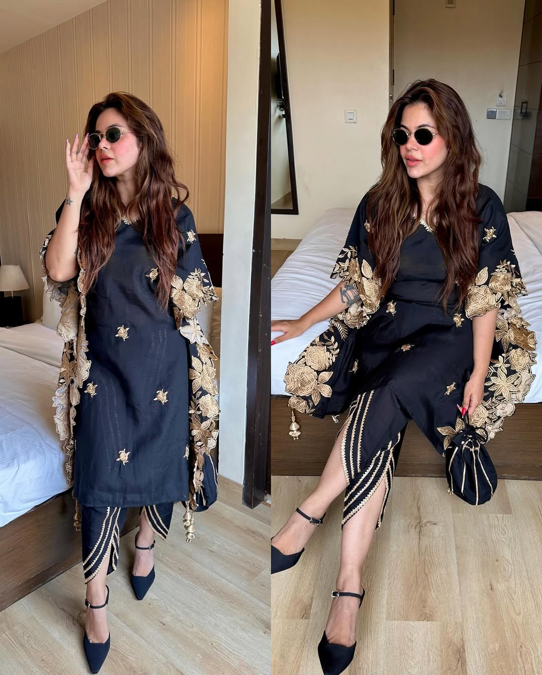 Black Golden Embroidered Suit