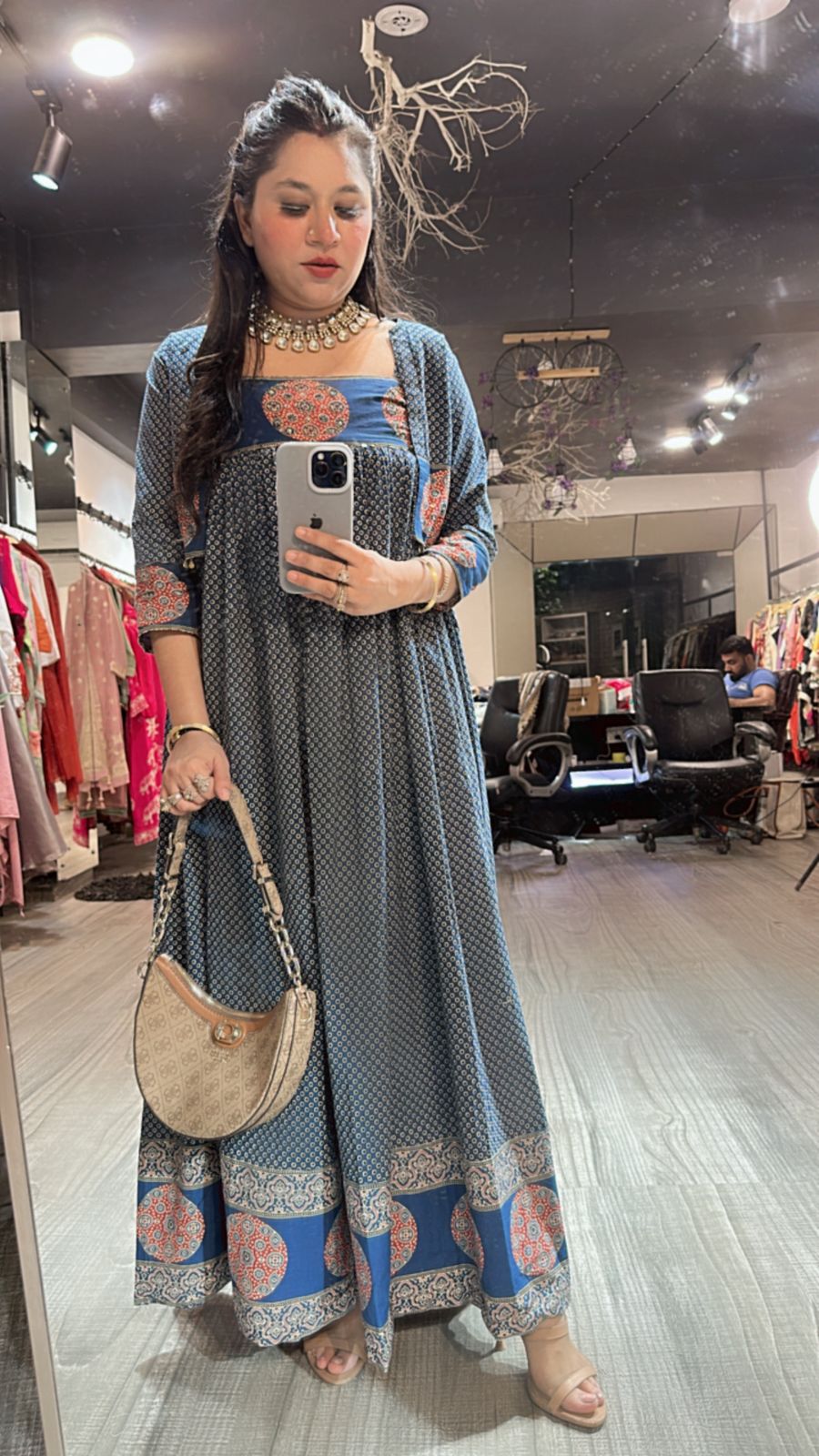 Oorja Blue Jacket Style Dress