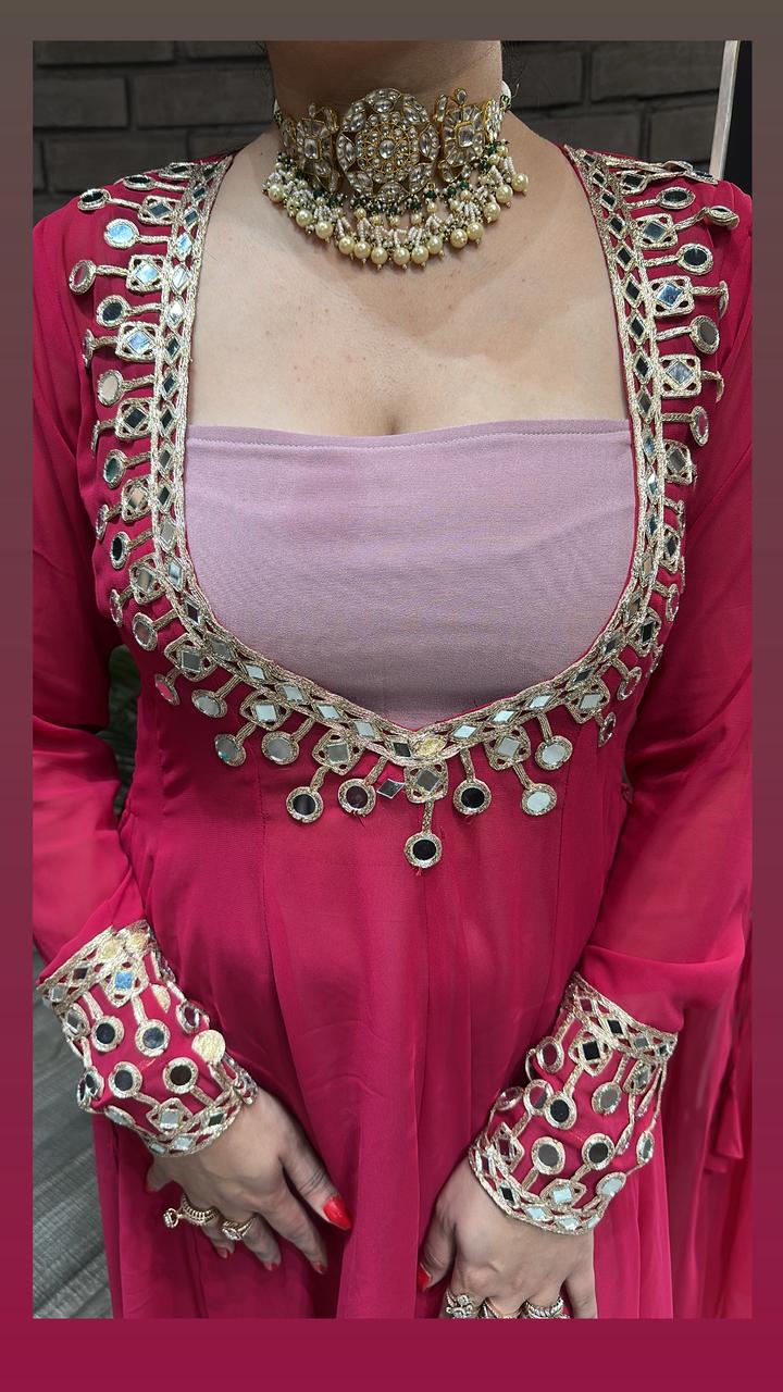 Sheesha Hot pink 3pc Mirror Cordset