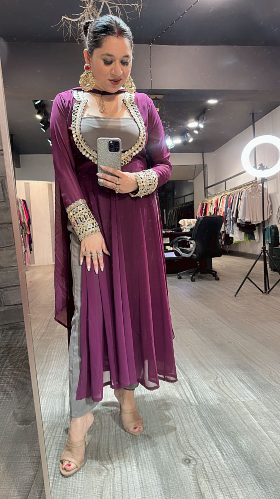 Roka wine 4pc Mirror Suit