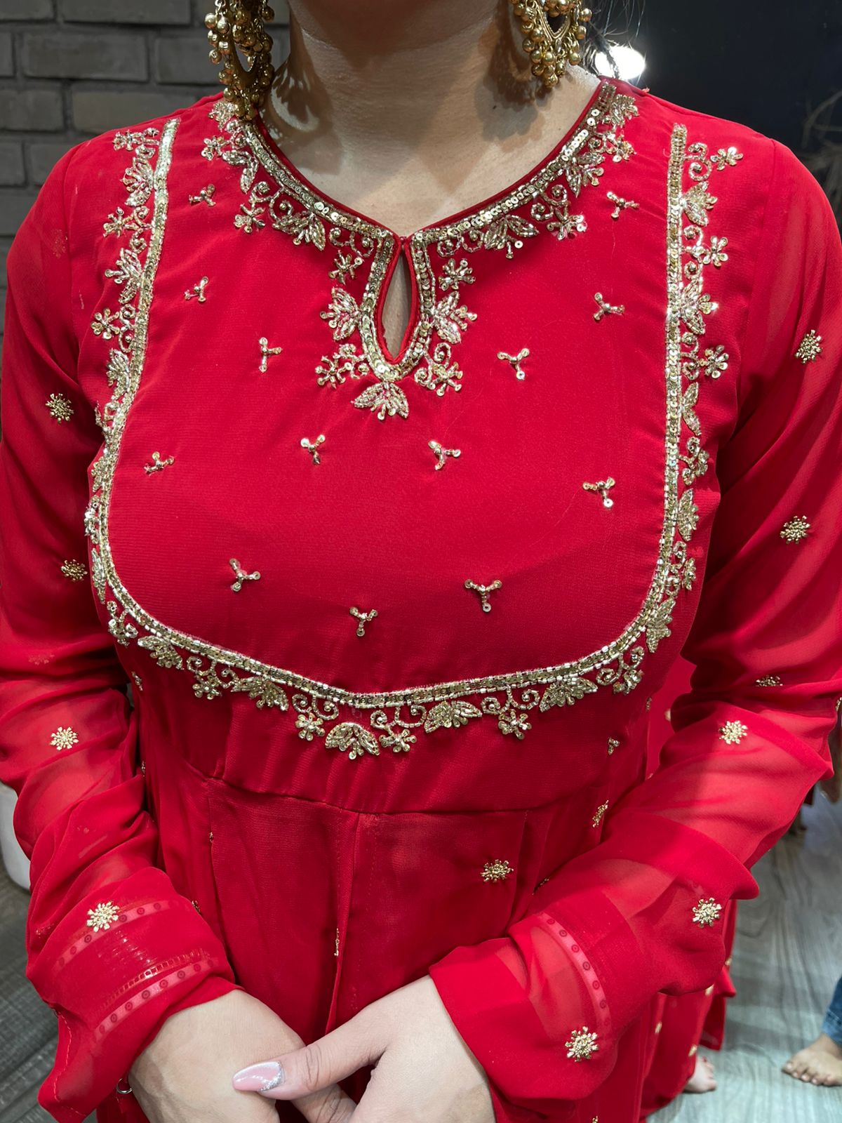 Suhagan Red katdana Suit