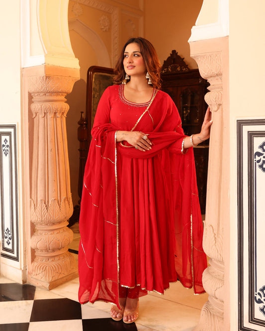 INAAYAT RED Suit SET