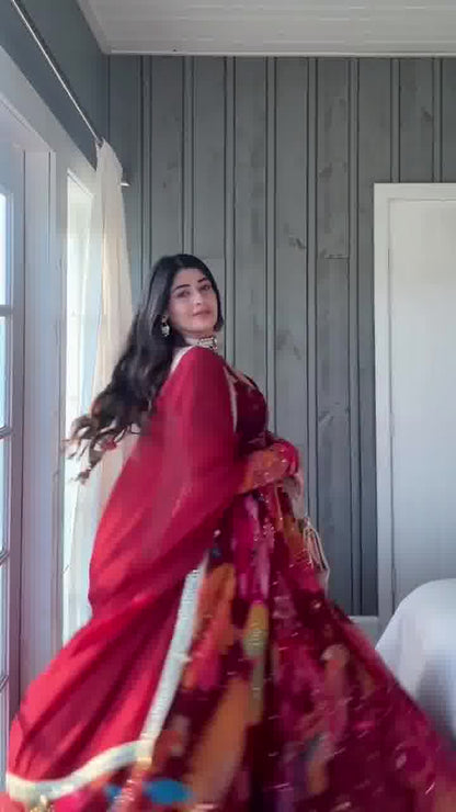 Teal Elegance Raw Silk Gota Work Anarkali Set