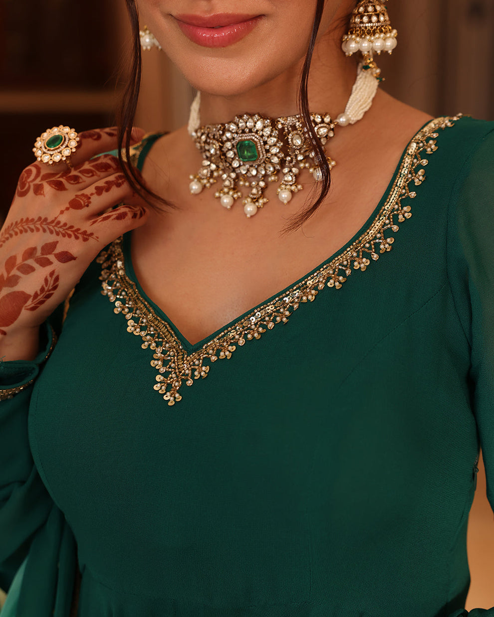 Turquoise Green Suit Set