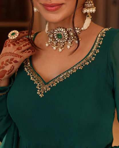 Turquoise Green Suit Set