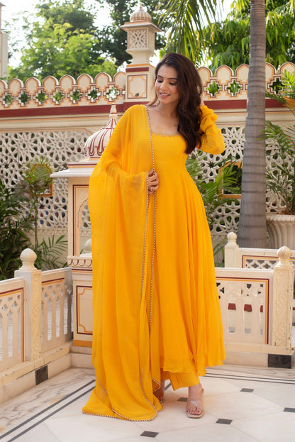 Sunshine Glow Anarkali Suit Set