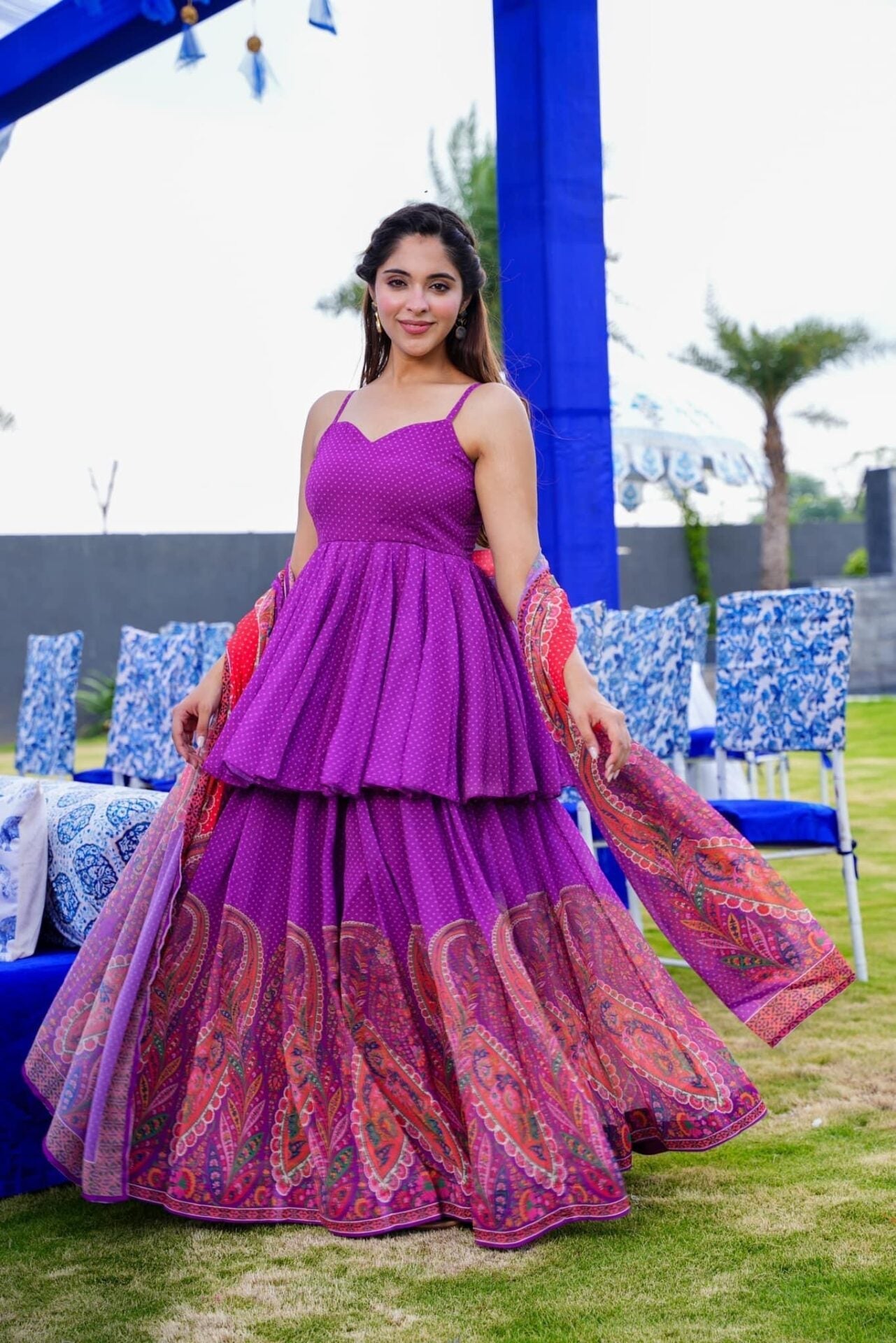 Purple Haze georgette Sharara set