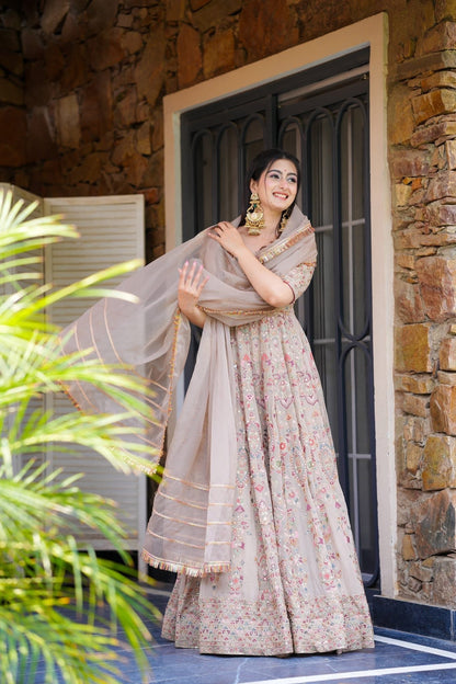Neerja Heavy Beige Maxi Set
