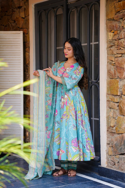 Jaipuri Riwaaz Cotton Suit Set