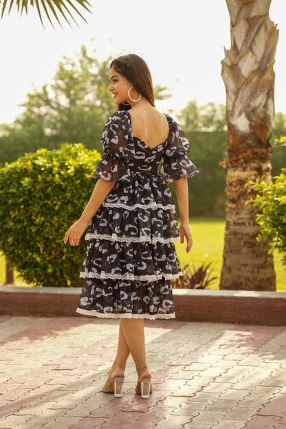 SAGE GREY GEORGETTE DRESS