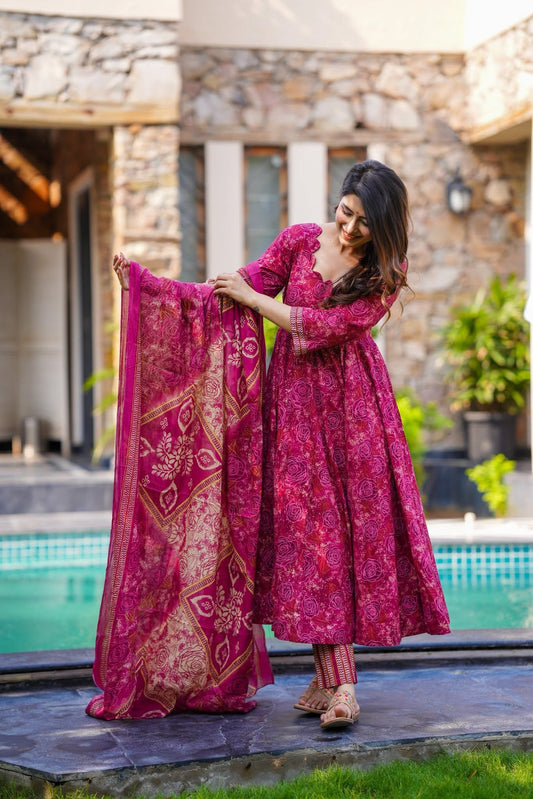 Gulaabi Baagh Cotton Suit Set