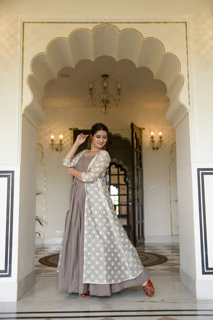 ADVIKA INNER WITH SHRUG SET