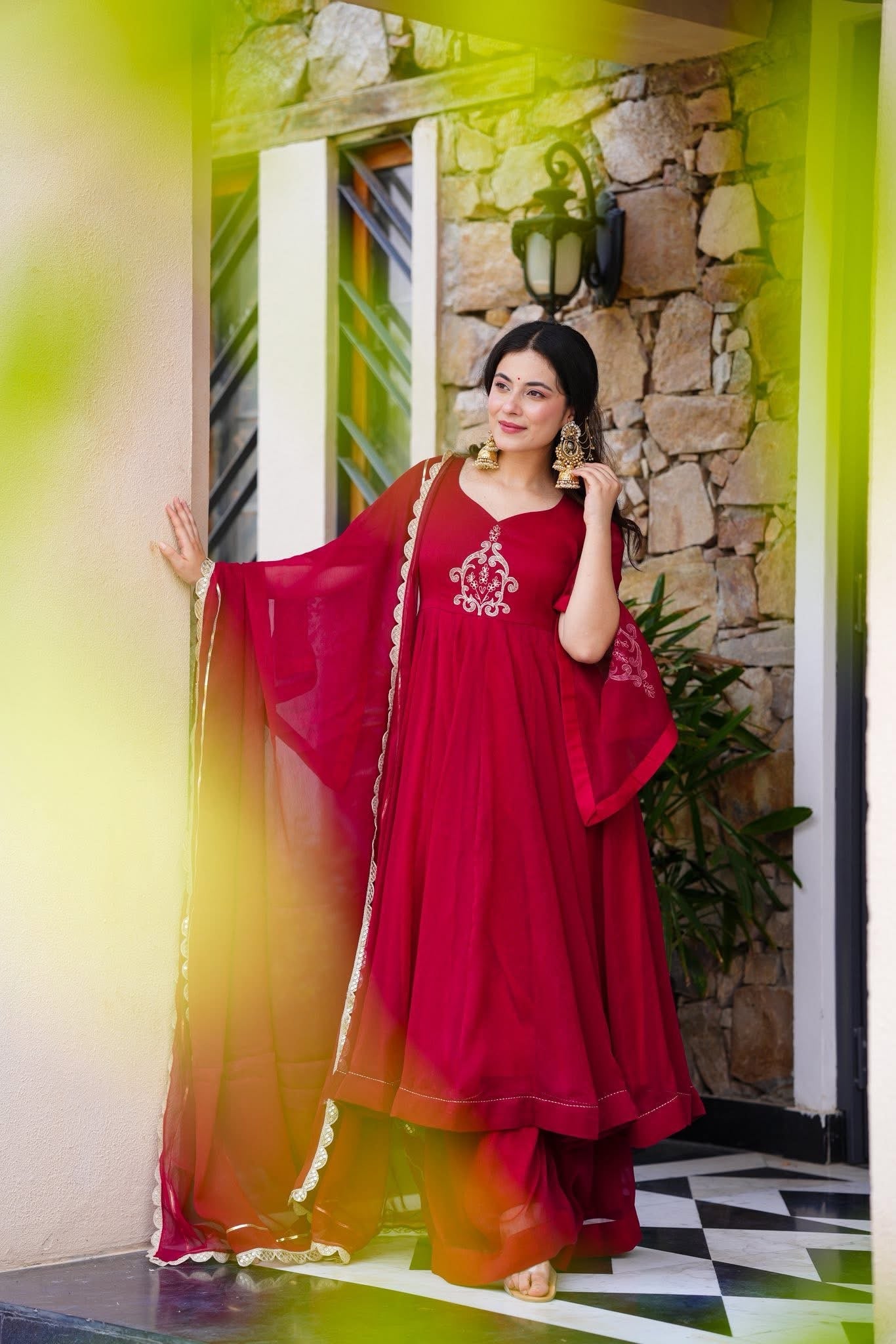 Rajasthani Rouge Suit Set