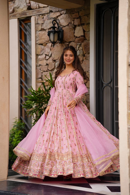 Mehfil Pink Maxi Set