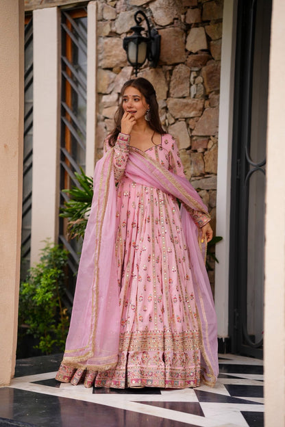 Mehfil Pink Maxi Set