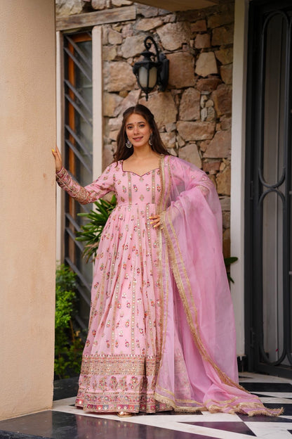Mehfil Pink Maxi Set