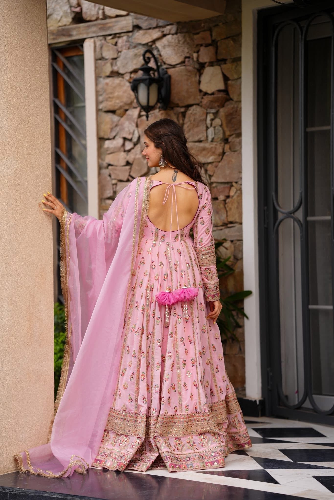 Mehfil Pink Maxi Set
