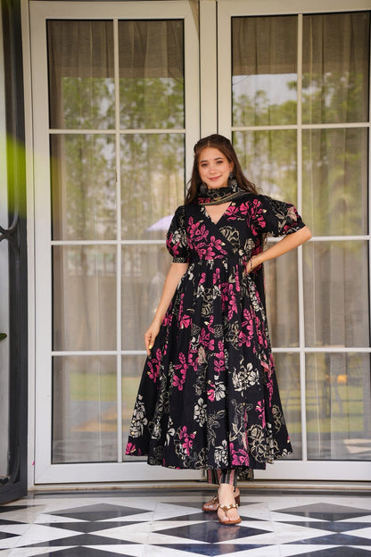 Garnet Glow Cotton Suit Set