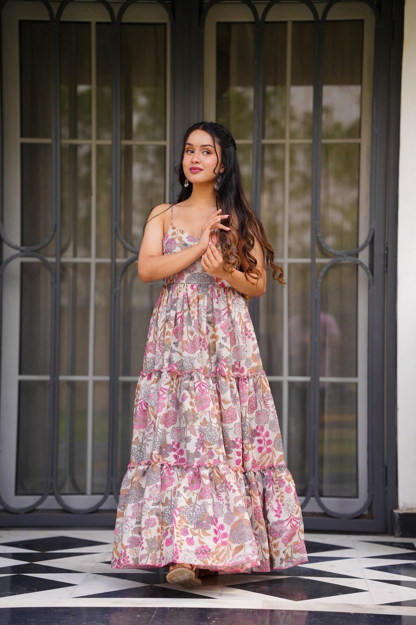 Ornate Petals Maxi Dress