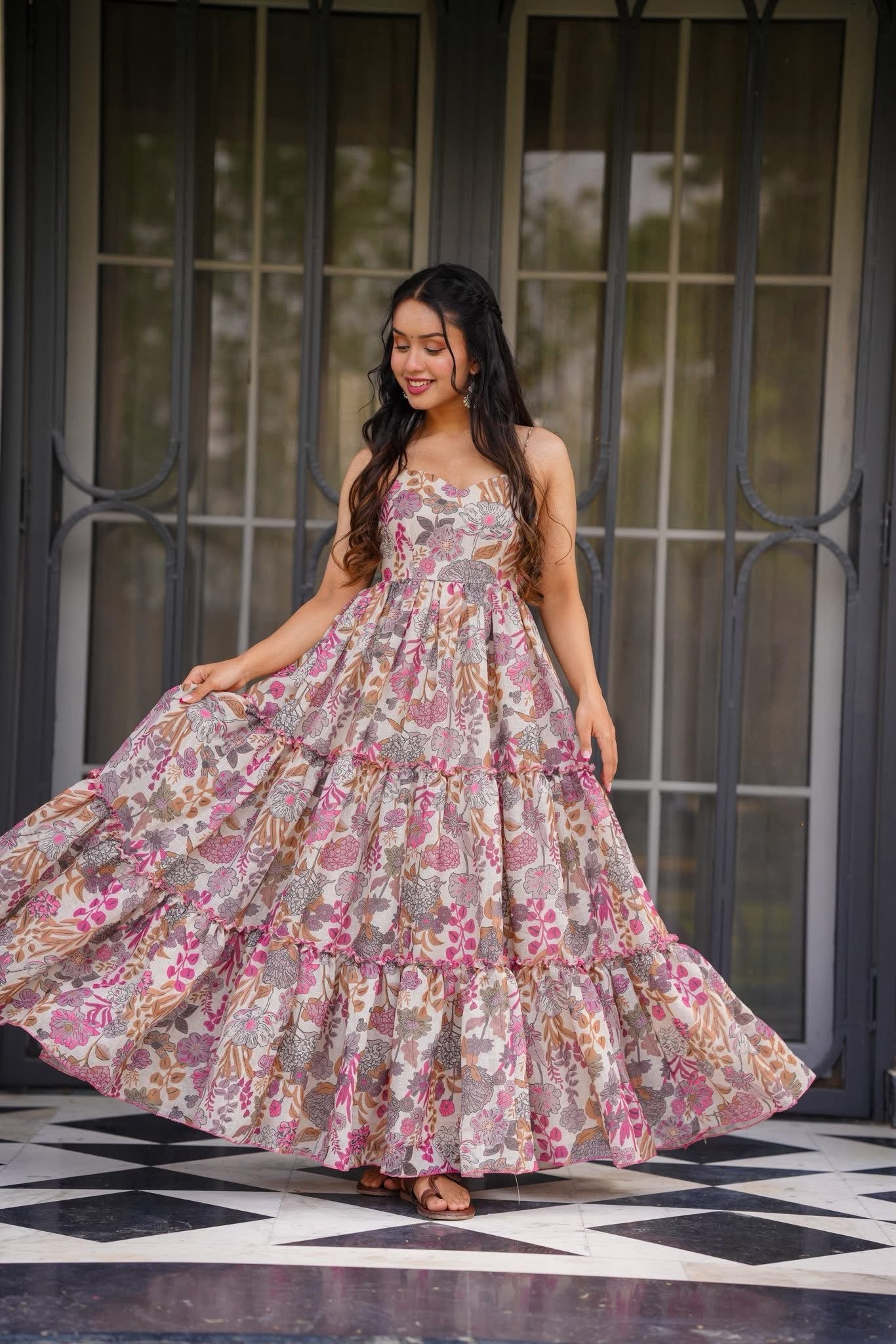 Ornate Petals Maxi Dress