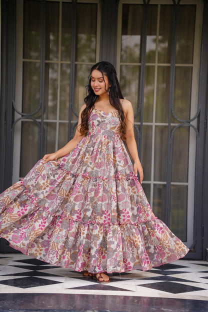 Ornate Petals Maxi Dress